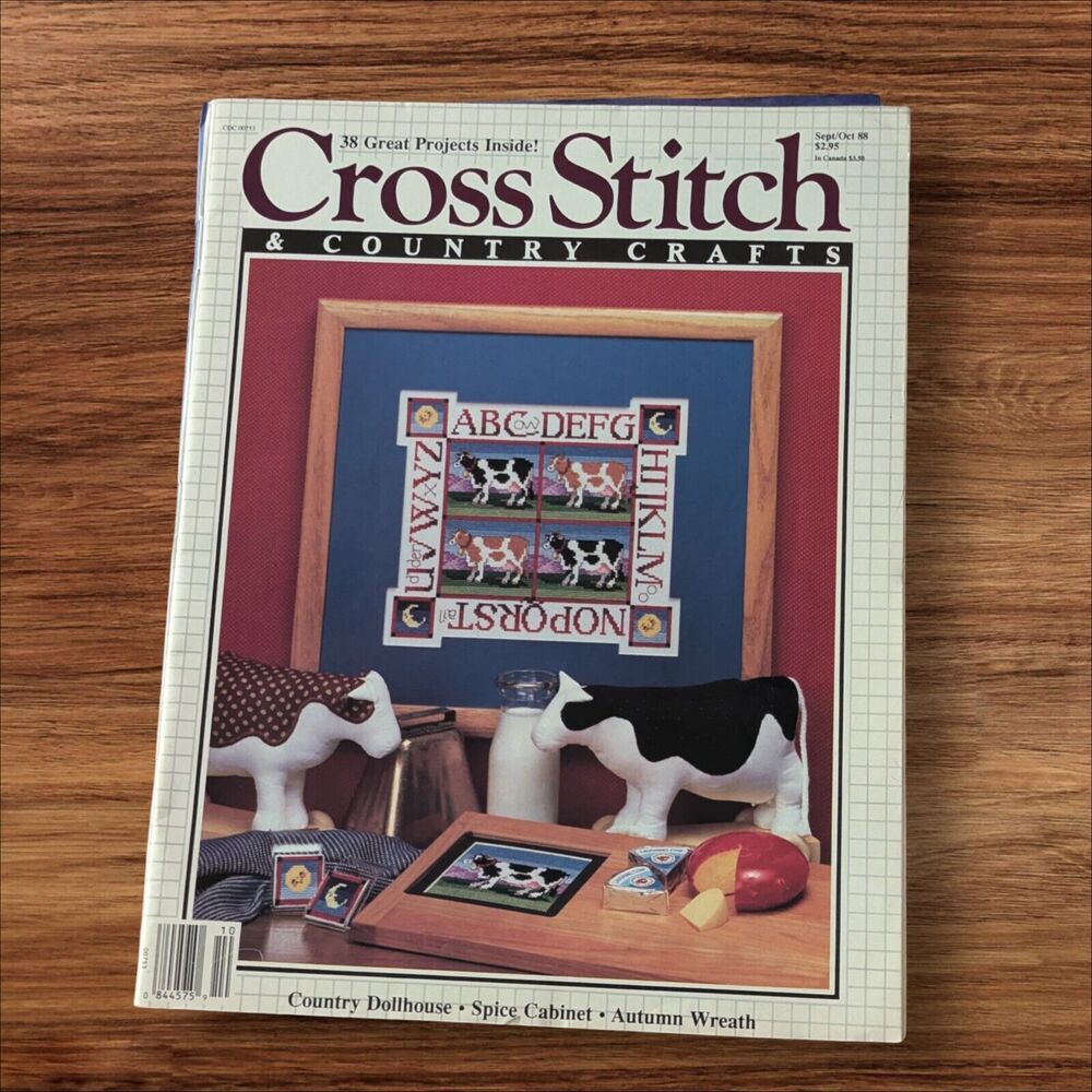 Cross Stitch & Country Crafts Magazine Sep/Oct 1988 Dollhouse 38 Projects